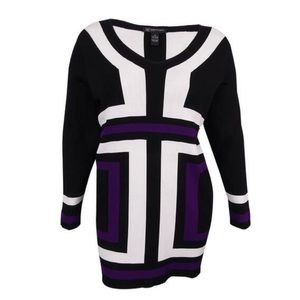 INC Color Block Sweater Dress/Tunic